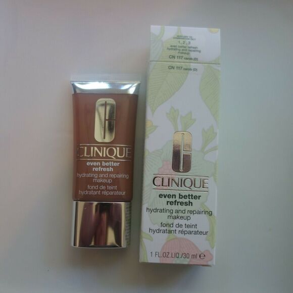 NEW Clinique Even Better Refresh Hydrating Repairing Makeup CN 117 Carob - Picture 1 of 5